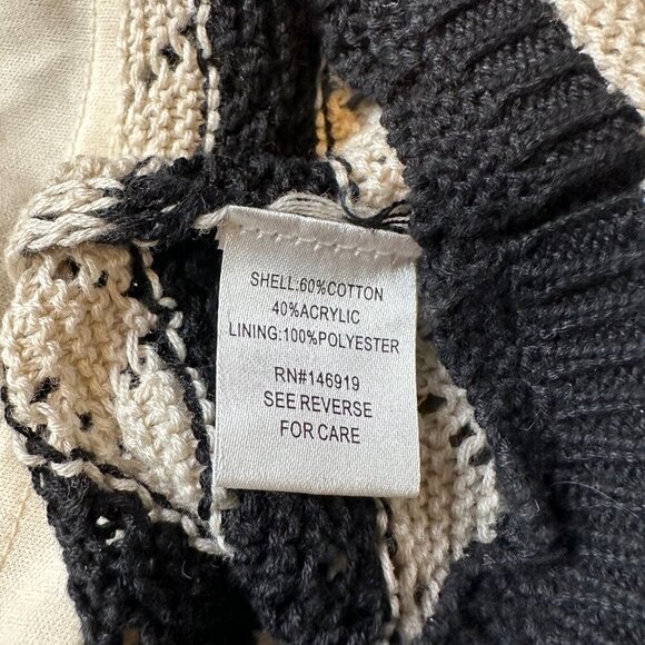 Freshman 1996 Urban Outfitters Black & White Crochet Maxi Skirt in Women's Large - Picture 6 of 6